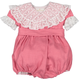 Linen Raspberry Romper