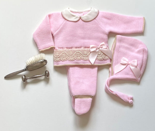 Coming home outfit pink & camel