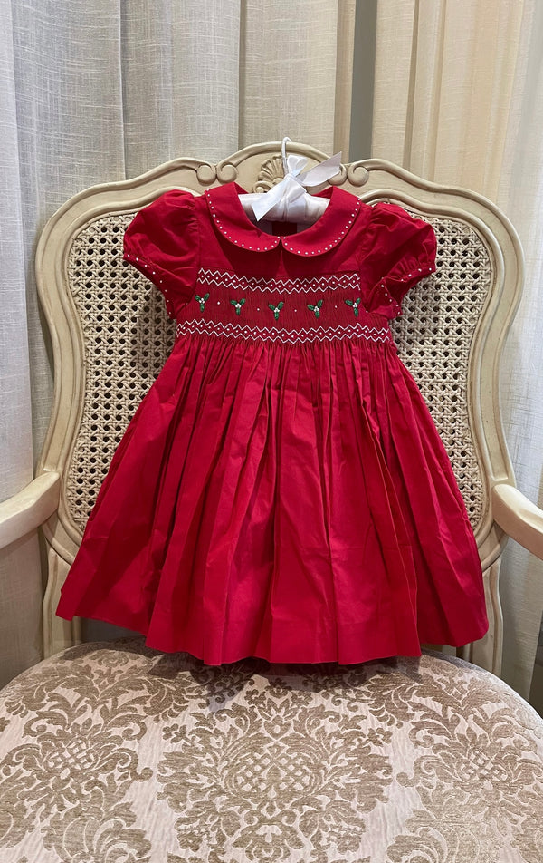 Red Classic Christmas girl Dress