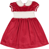 Red velvet dress