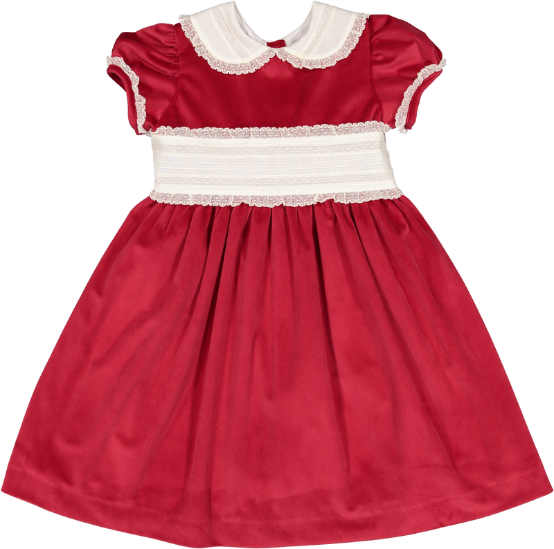 Red velvet dress