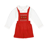 George Red Classic Christmas Boy Dungaree