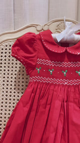 Red Classic Christmas girl Dress