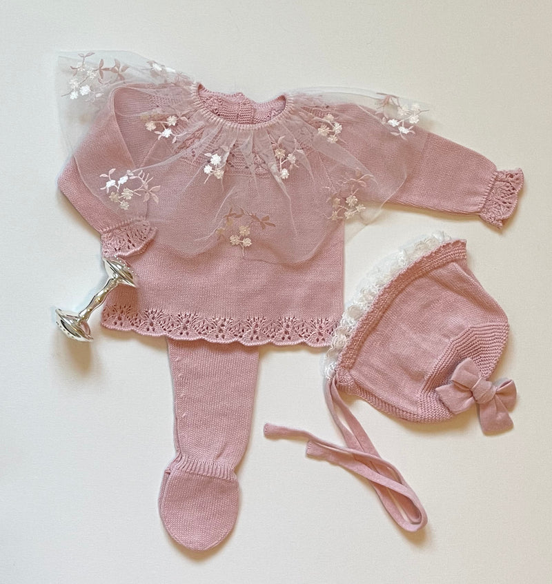 Baby girl knit set