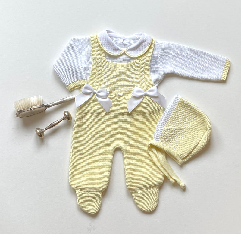 Pelele coming home outfit Yellow & White