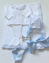 Coming home outfit white & blue