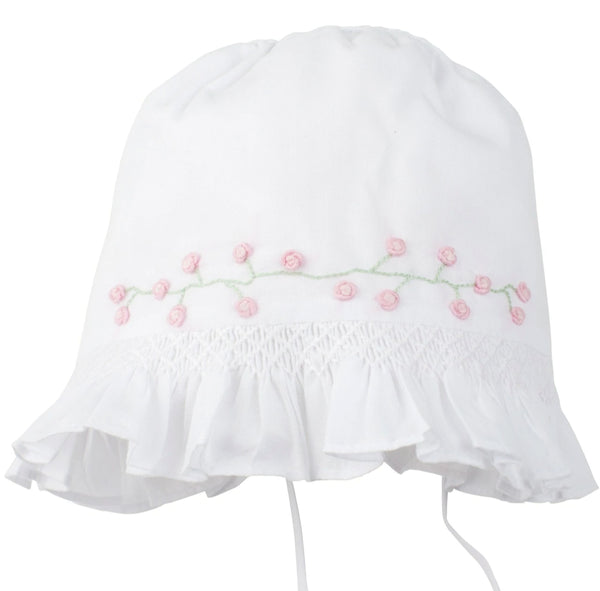 Girls Rose ~ Smocked Bonnet